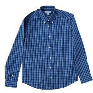 Ash and Erie Classic Fit Shirt Men S Blue Plaid Button Down Pocket Organic